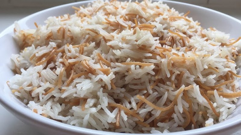 أرز أبيض شعرية – White Rice with Vermicelli